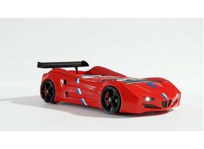 Voiture de course Lit de voiture Lit pour enfants Lit de voiture Chambre d'enfants Lits Meubles Rouge