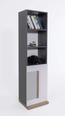 Armoire en bois Bibliothèque Jeunesse Gris Armoires Étagère Mobilier neuf