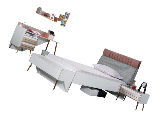 Conception Lits Lit d'enfant Lit de jeunesse Lit d'enfant Mobilier Bois Blanc