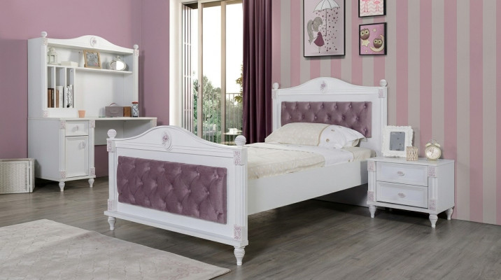 Lit Cadre de lit Chambre de jeunes Enfants Moderne Bois Lits neufs