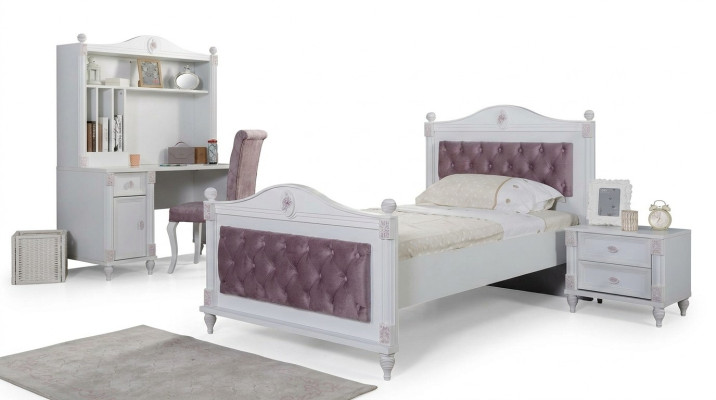 Lit Cadre de lit Chambre de jeunes Enfants Moderne Bois Lits neufs