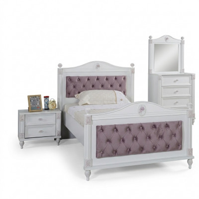 Designer table de chevet pour lit Lit Chambre Jeunesse Ensemble de meubles 2pcs. Lits