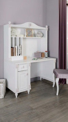 Bureau Jeunesse Chambre Enfant Bois Meubles Design Table Blanche Maison de Campagne