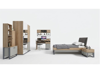 Chambre pour jeunes Ensemble Lit Armoire Chambre d'enfants nouveau Ensemble 5 pièces