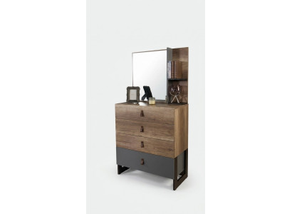 Commode avec miroir Bois Design Moderne de Luxe Chambre de Jeunes Commodes