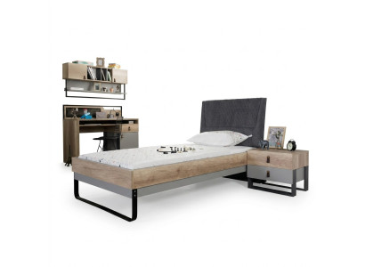 Chambre de jeunesse design lit chambre à coucher table de chevet bureau 3 pièces.