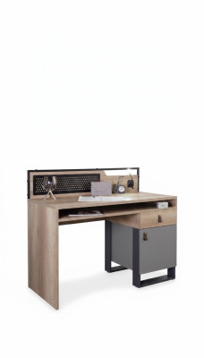 Bureau Table Marron Chambre À Coucher Chambre Jeunesse Bois Mobilier 131x63x109cm