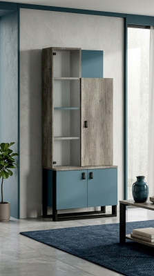 Étagère en bois pour la chambre des jeunes, meuble étagère design moderne.