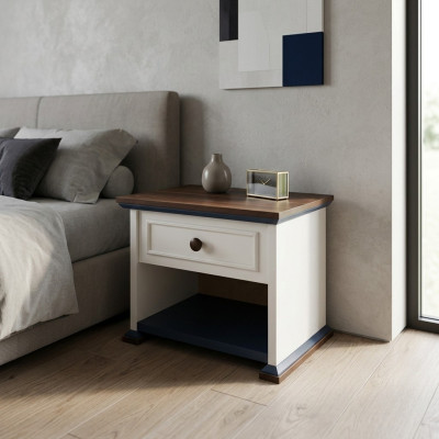 Conception Mobilier Moderne Table de chevet Enfants Côté Chambre d'adolescent Blanc Bois