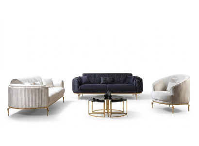 Luxury Suite Set Canapé ensemble 3+3+1 place Canapé en bois Fauteuil Canapé