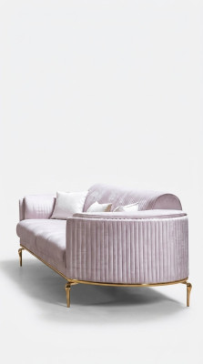 Canapé de luxe trois places moderne en tissu textile 234 cm xxl