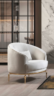 Luxueux fauteuil à un siège en tissu pour canapé club de détente de designer