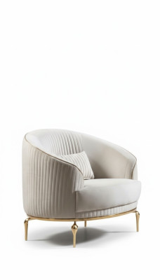 Luxueux fauteuil à un siège en tissu pour canapé club de détente de designer
