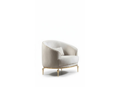 Luxueux fauteuil à un siège en tissu pour canapé club de détente de designer