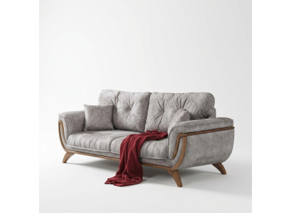 Canapé moderne trois places de luxe en tissu gris Canapé Canapés Sofas