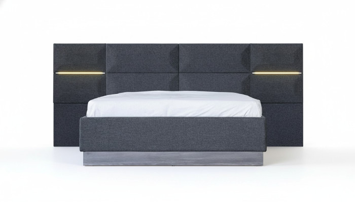 Matériau de design de literie en bois lit double pour hôtel moderne.