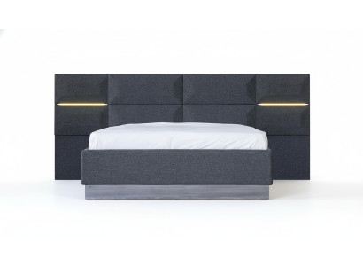 Matériau de design de literie en bois lit double pour hôtel moderne.
