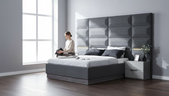 Lit Lit double Lits Mobilier Ameublement nouveau Mobilier Design Brillant Chambre
