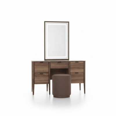 Coiffeuse Ensemble Console Miroir Matériel Bois Mobilier de chambre Design Tabouret
