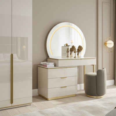 Coiffeuse Ensemble Console Miroir Mobilier de chambre Design Ensemble de tabouret neuf
