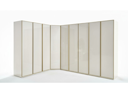 Armoire brillante Armoires de chambre Armoire d'angle Mobilier de luxe Or Beige