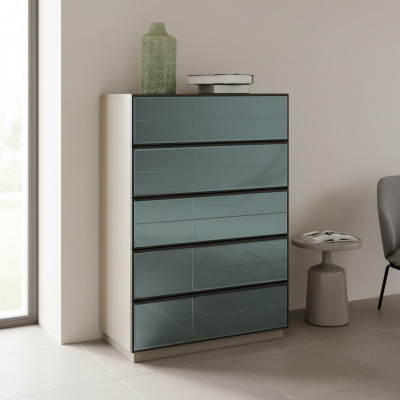 Miroir Meuble Bas Commodes Armoires Gris Armoire de rangement Miroir Buffet latéral Conception de luxe