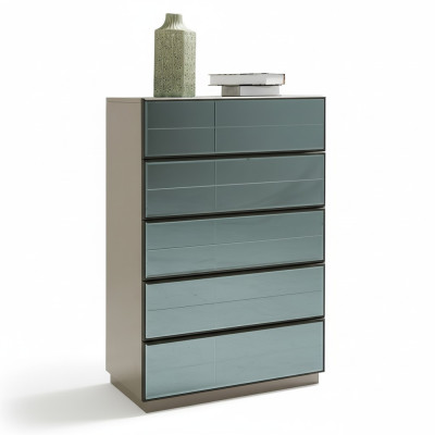 Miroir Meuble Bas Commodes Armoires Gris Armoire de rangement Miroir Buffet latéral Conception de luxe