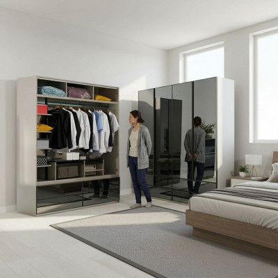 Armoire Armoire vitrine Chambre Bois moderne Armoires Mobilier nouveau
