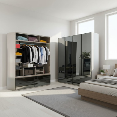 Armoire Armoire vitrine Chambre Bois moderne Armoires Mobilier nouveau