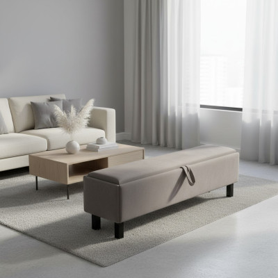Repose-pieds Tabouret Coffre avec compartiment Banc de chambre Banc rembourré Siège Mobilier Nouveau