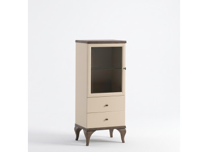 Armoire en verre Armoires de salon Buffet beige Vitrine en bois Meubles du salon