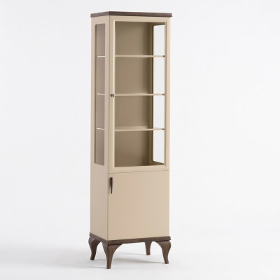 Vitrine simple Armoire à une porte Meuble Vitrine en verre Meuble Armoire en bois