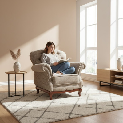 Chesterfield Fauteuil 1 Place Canapé Fauteuil Fauteuil Revêtement Siège Mobilier Tissu Textile