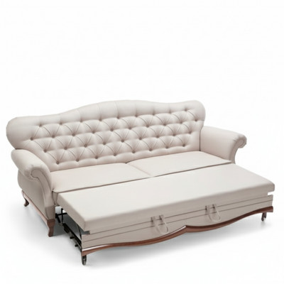 Canapé-lit Chesterfield Canapé avec fonction lit Canapé trois places Textile