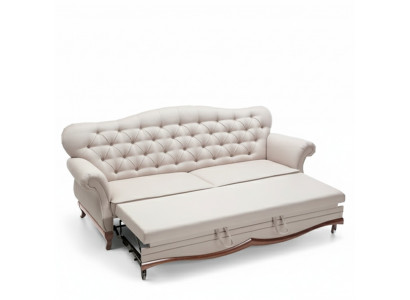 Canapé-lit Chesterfield Canapé avec fonction lit Canapé trois places Textile