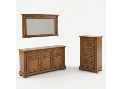 Commode 160cm avec miroir Style maison de campagne Meubles Commodes Buffet en bois