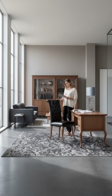 Classique bureau avec fauteuil de luxe Mobilier de bureau en bois