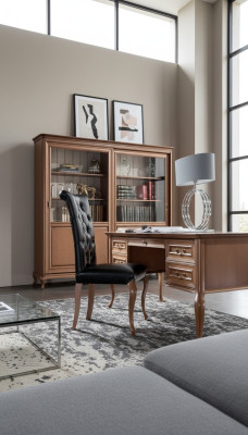 Classique bureau avec fauteuil de luxe Mobilier de bureau en bois