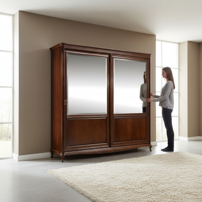 Portes coulissantes d'armoire Meubles d'armoire Armoires de chambre en bois