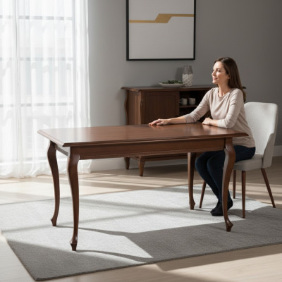Table à manger Table Table en bois Meubles Classique Salle à manger Tables 130x100cm