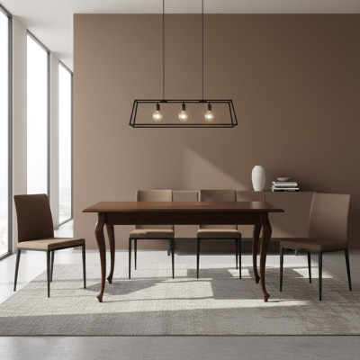 Table à manger Table Table en bois Meubles Classique Salle à manger Tables 130x100cm