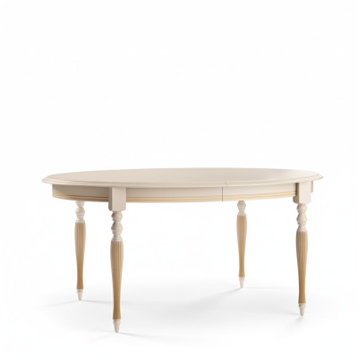 Table de salle à manger classique Table ovale Tables Table à manger en bois Mobilier de luxe neuf