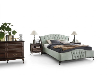 Lit Chambre Ensemble Chesterfield Lits de Luxe Meubles 2x Table de chevet 3pcs