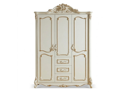 Trois armoire de porte Armoire blanc Baroque Rococo Armoires Bois