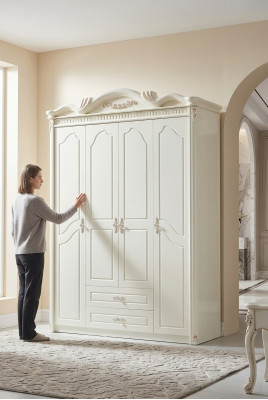 Classique r Armoire Armoire Armoires Blanc Chambre En Bois Nouveau