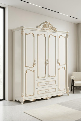 Armoire à vêtements Chambre Blanc Armoire Armoire en Bois Mobilier
