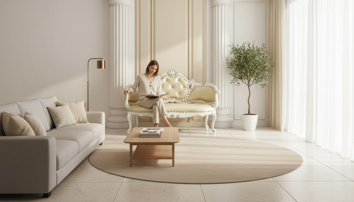 Tabouret Chesterfield Canapé en cuir Rembourrage Canapé Royal Banquette Couch