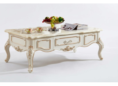 Table basse Royal 130x73 Table Table d'appoint Table de canapé Tables Bois blanc