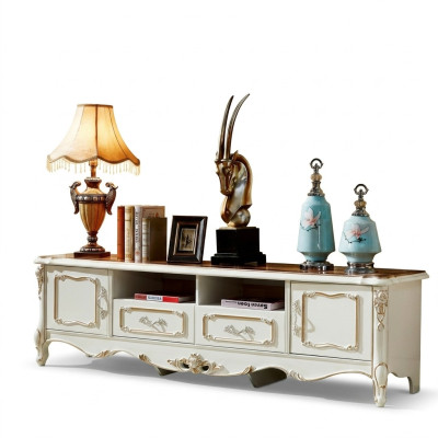 Meuble de télévision commode bahut de salon commode en bois baroque rococo