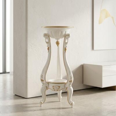étal de fleurs stand de vases étagère baroque rococo en bois